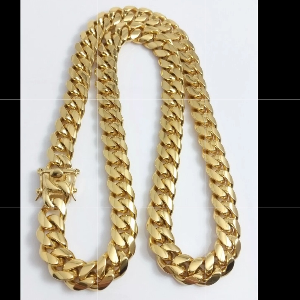 18K Gold Plated Stainless Steel Men Necklace